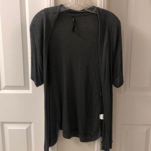 Dark Grey Short Sleeved Cardigan